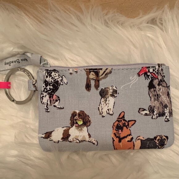 VERA BRADLEY Dog Show Zip ID Case in Grey - Picture 2 of 2